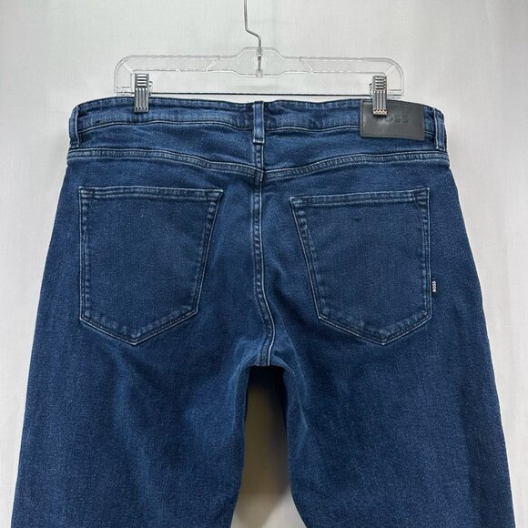 BOSS Jeans Mens Size 38 Maine Regular Fit Tapered Denim Organic Cotton Blue - Picture 5 of 11